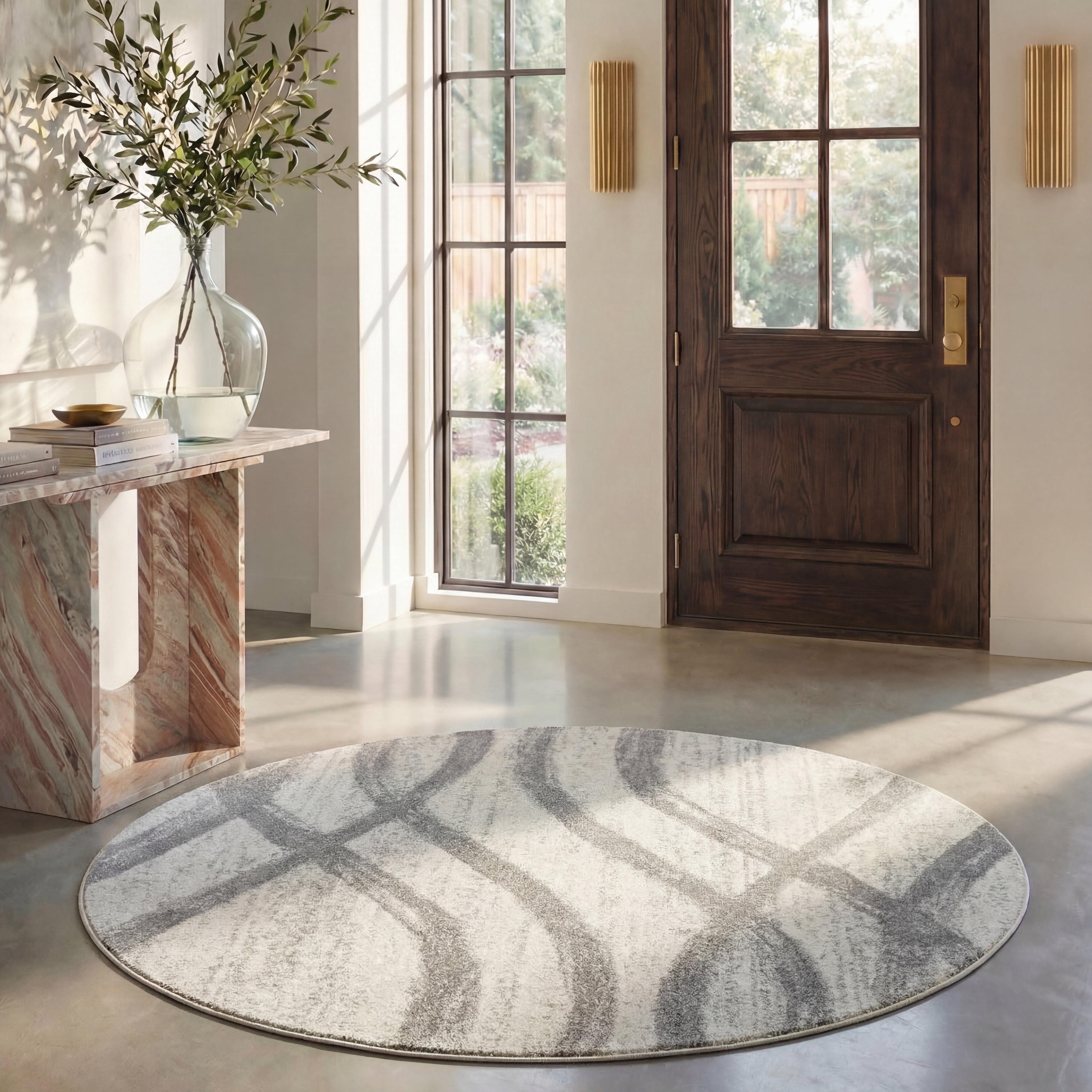 Safavieh Adirondack Isidor Geometric Swirls Area Rug, Cream/Gray, 11' x 11' Round