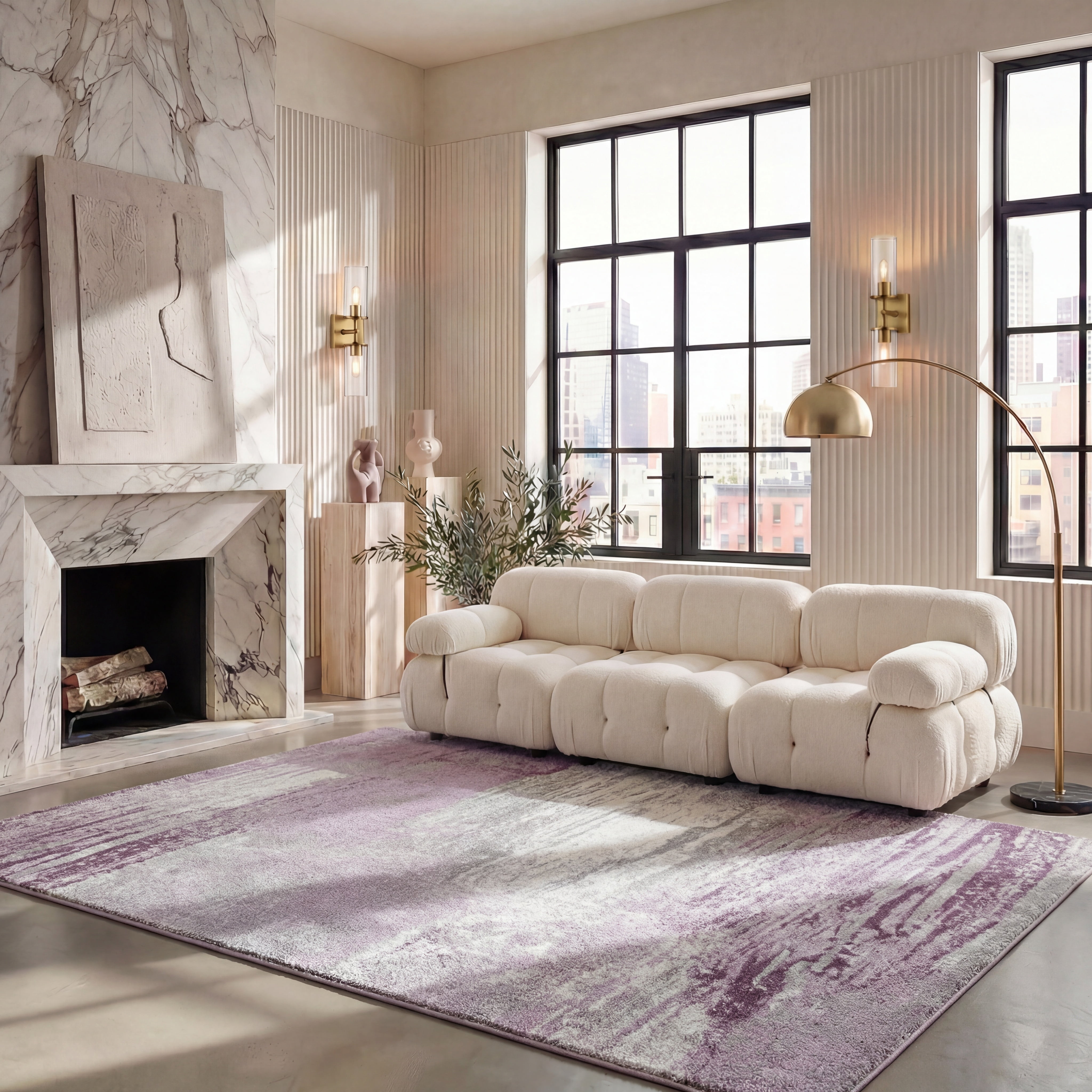Safavieh Adirondack Rudyard Abstract Ombre Area Rug, Gray/Purple, 6' x 8'
