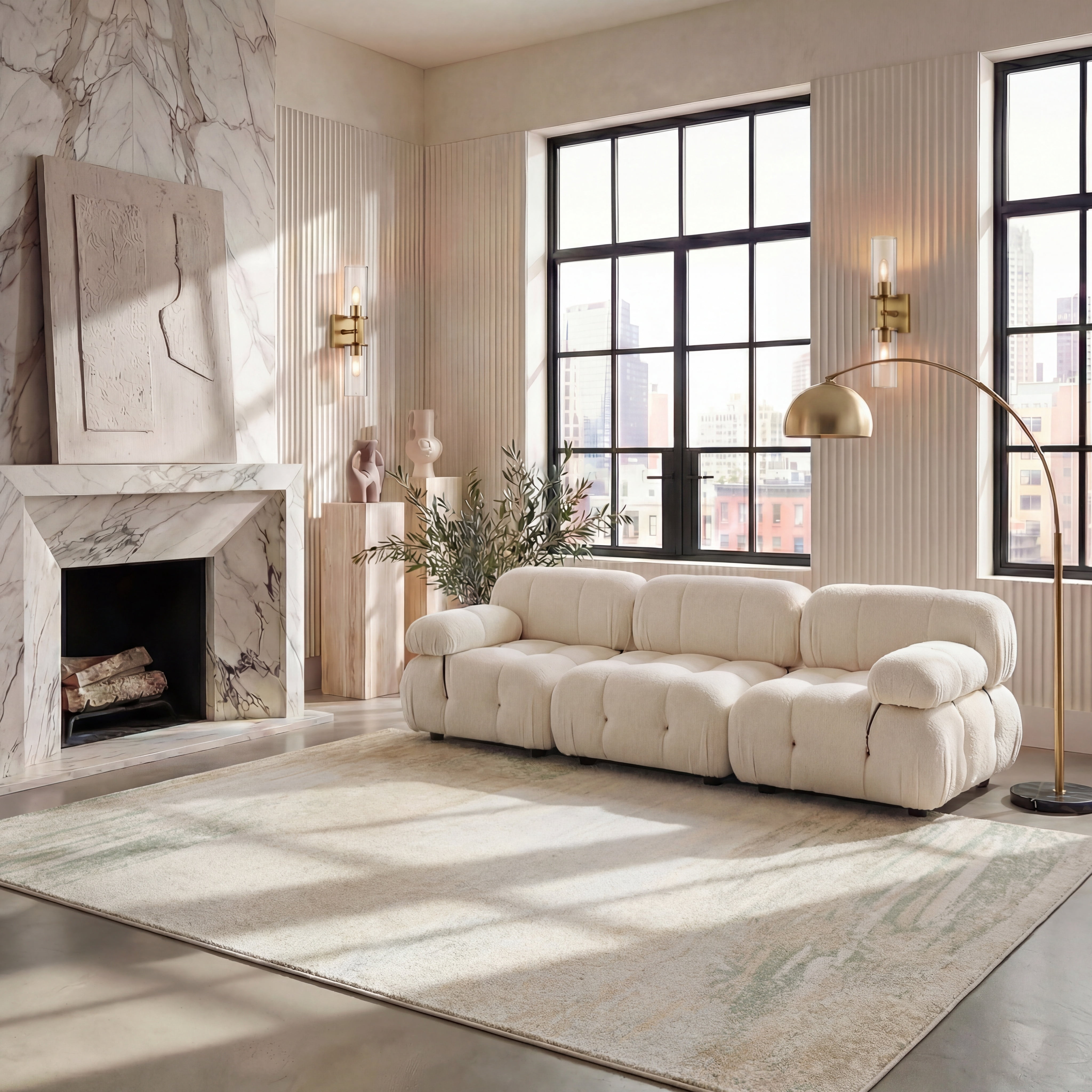 Safavieh Adirondack Rudyard Abstract Ombre Area Rug, Ivory/Gold, 6' x 8'