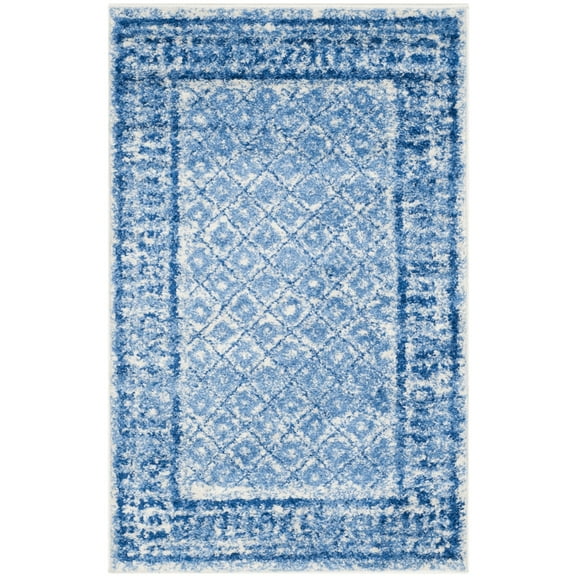 SAFAVIEH Adirondack Royston Geometric Area Rug, Silver/Blue, 2'6" x 4'