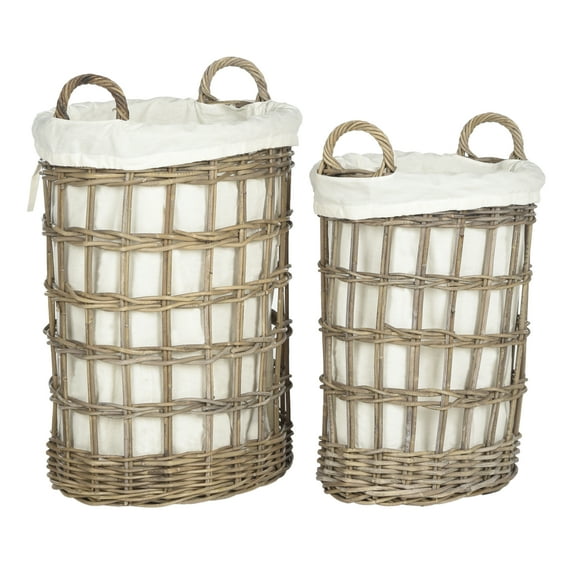 Safavieh Adisa Nautical Wicker Storage Hamper - Two In One
