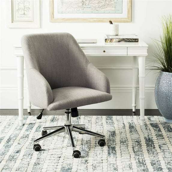 Safavieh Adrienne Transitional Chrome Leg Swivel Office Chair