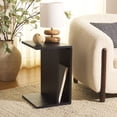 thumbnail image 1 of Safavieh Aeon Modern Wood Free Form End Table, Black, 1 of 11