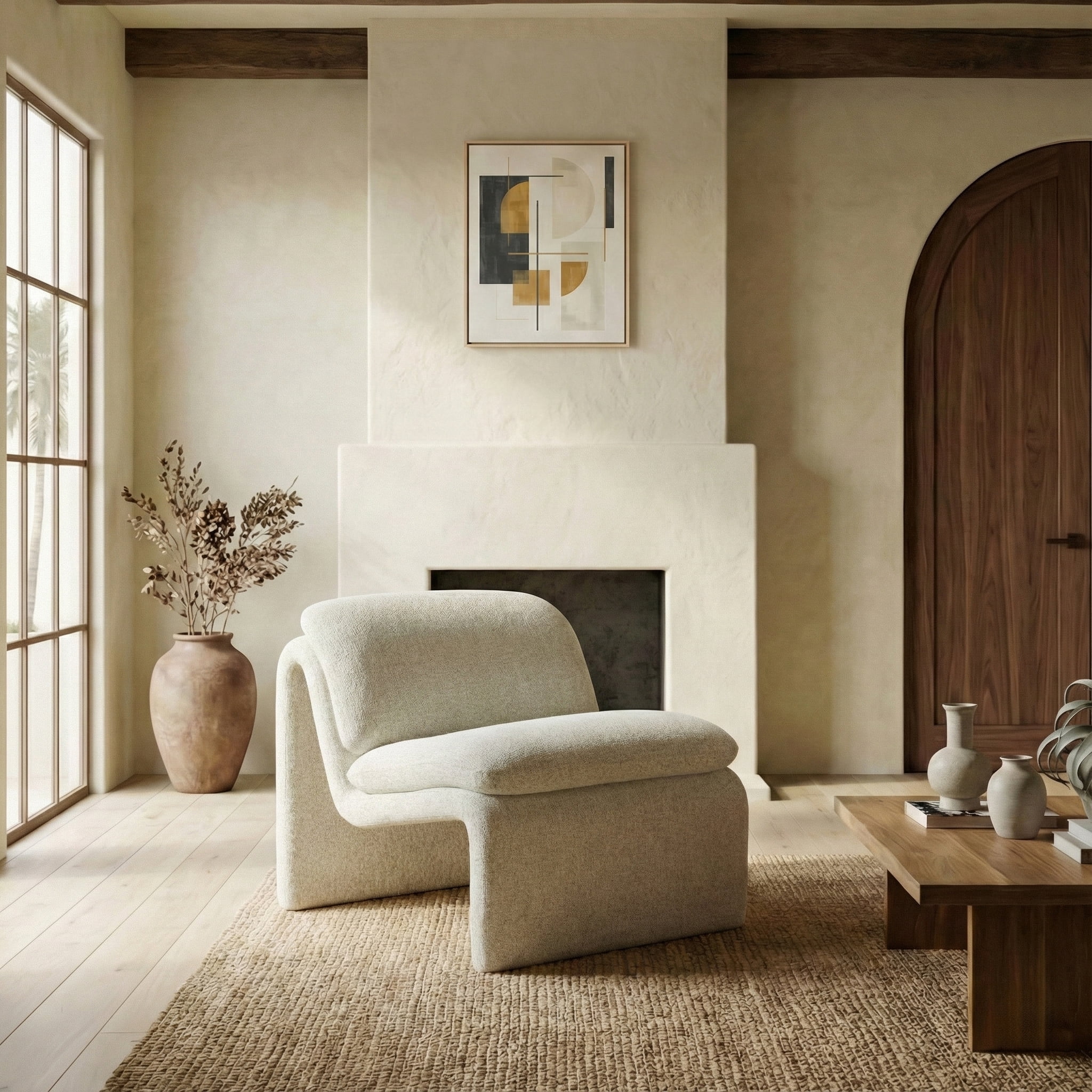 Safavieh Ainslie Performance Fabric Modern Accent Chair, Taupe
