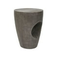 thumbnail image 1 of Safavieh Aishi Outdoor Modern Concrete Round Accent Table -Dark Grey, 1 of 8