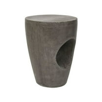 Safavieh Aishi Outdoor Modern Concrete Round Accent Table -Dark Grey