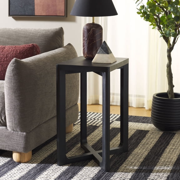 Safavieh Akai Traditional Wood Accent Table, Black