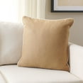 thumbnail image 1 of Safavieh Alaia 18" x 18" Glam Wool Decorative Pillows, Camel/Ivory, 1 of 4