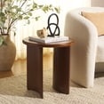 thumbnail image 1 of Safavieh Alanka Traditional Wood Round End Table, Walnut, 1 of 9