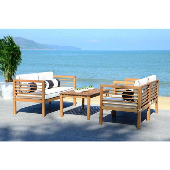 Safavieh Alda 4 Piece Outdoor Set with Accent Pillows