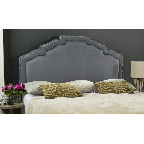 Safavieh Alexia Modern Glam Upholstered Headboard with Nail Heads