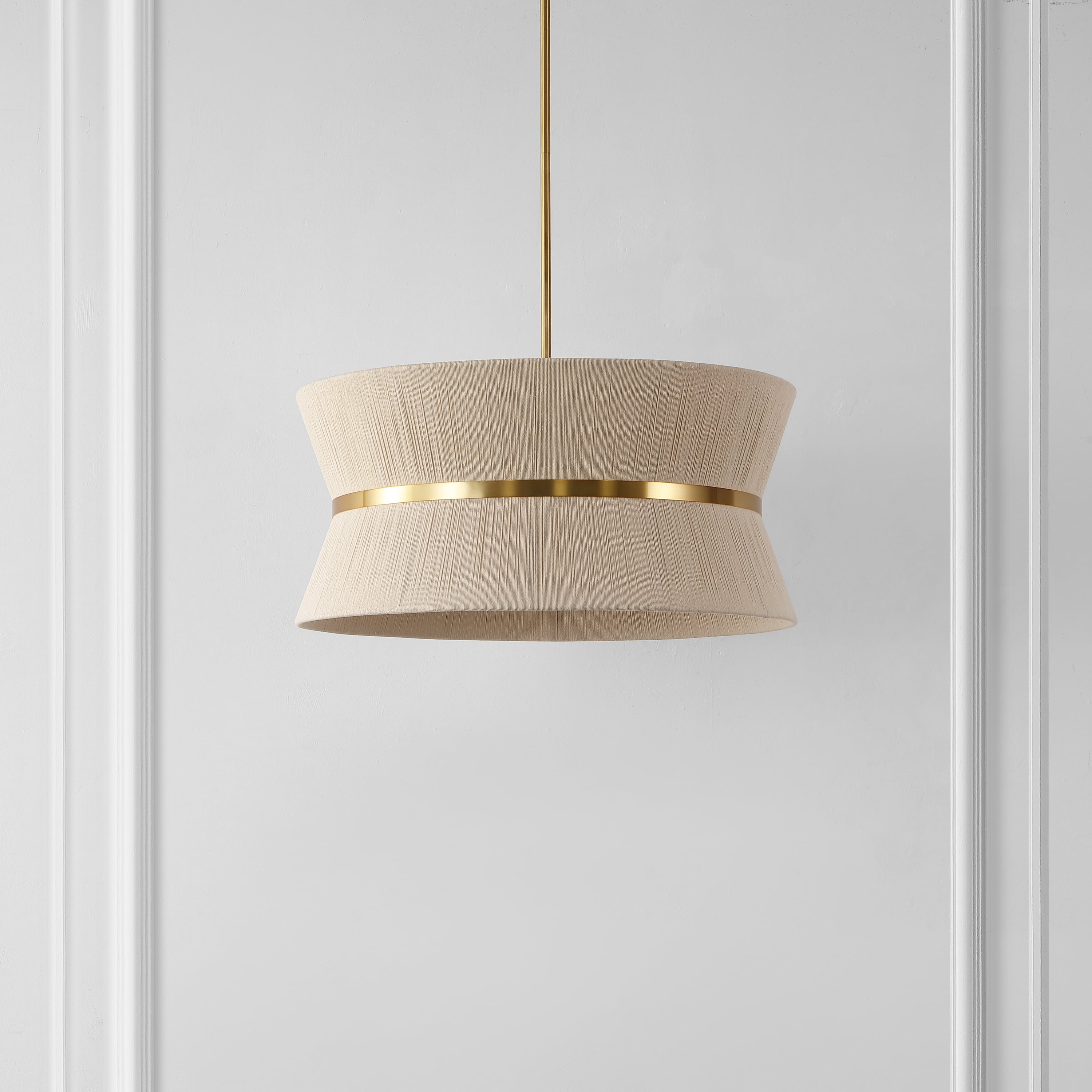 Safavieh Alma 4-Light Modern Rope Brass Gold Chandelier