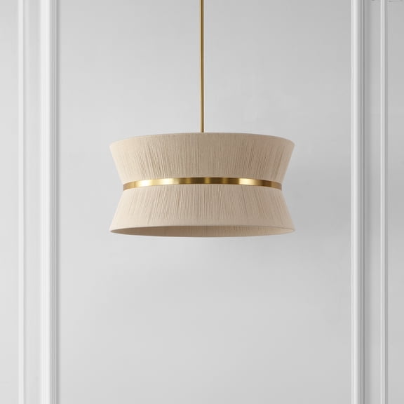 Safavieh Alma 4-Light Modern Rope Brass Gold Chandelier