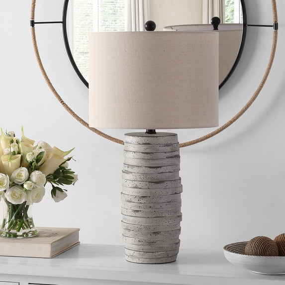Safavieh Alron 26.5 in. Textured Table Lamp, Antique Grey
