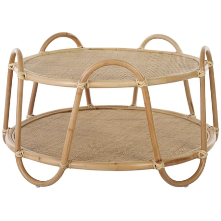 Safavieh Althea Scandinavian Round Rattan Coffee Table, Natural
