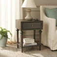 thumbnail image 1 of Safavieh Ambrashi Traditional Wood End Table, Dark Gray, 1 of 12
