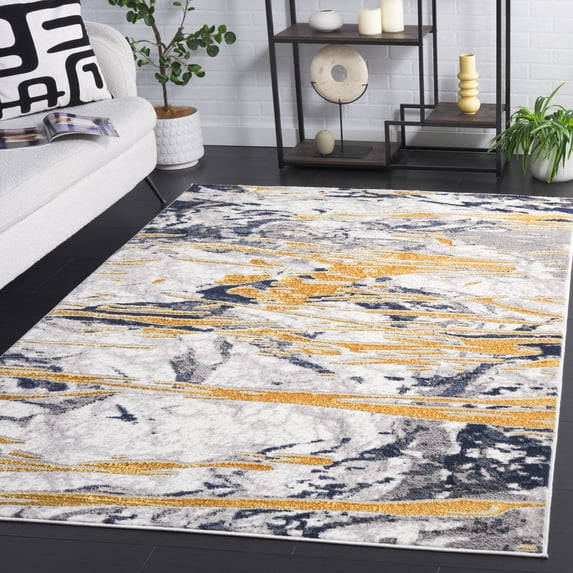 Safavieh Amelia Cordelia Abstract Area Rug, Ivory/Gold, 5'3" x 7'6"