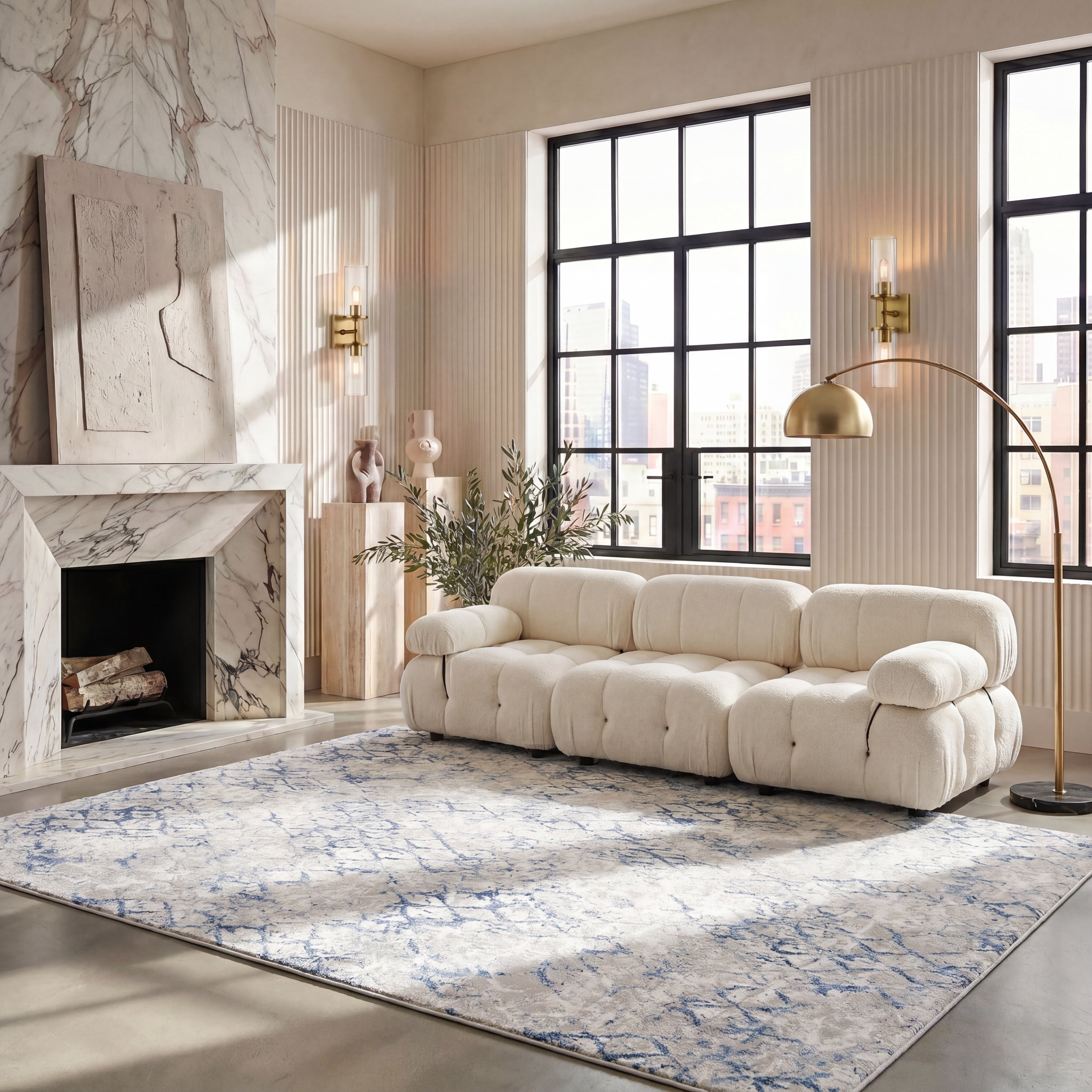 Safavieh Amelia Roslyn Abstract Area Rug, Light Gray/Blue, 6' x 8'