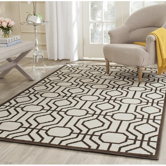 Safavieh Amherst Vivian Geometric Area Rug, Ivory/Brown, 9' x 12'