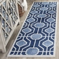thumbnail image 1 of Safavieh Amherst Vivian Geometric Runner Rug, Light Blue/Navy, 2'3" x 7', 1 of 9