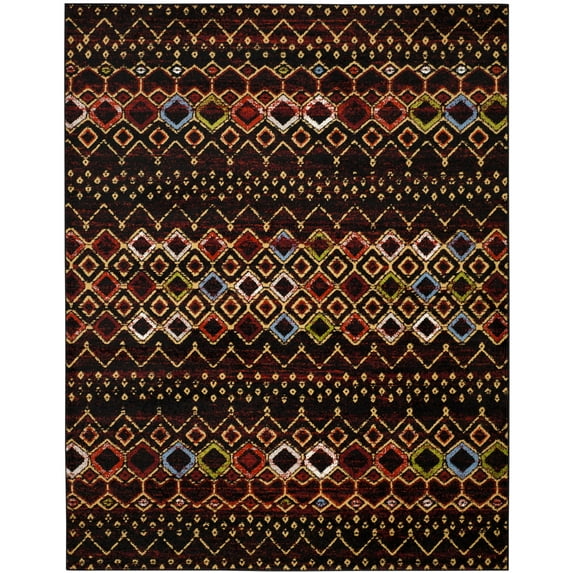 Safavieh Amsterdam Gladwin Geometric Area Rug, Black/Multi, 10' x 14'