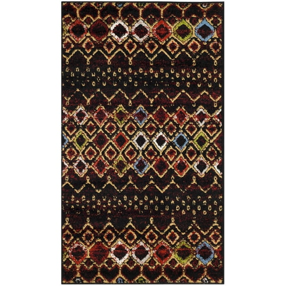 Safavieh Amsterdam Gladwin Geometric Area Rug, Black/Multi, 3' x 5'