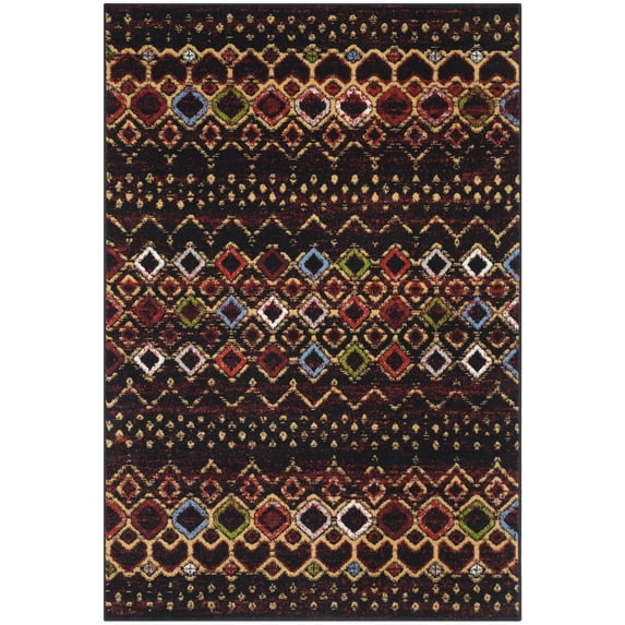 Safavieh Amsterdam Gladwin Geometric Area Rug, Black/Multi, 4' x 6'