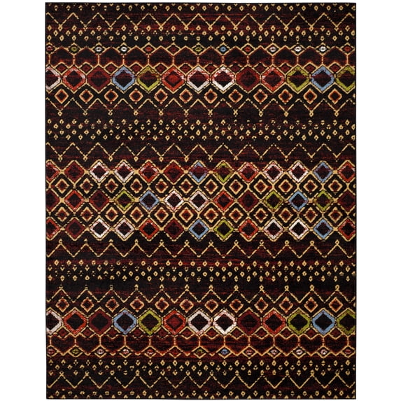 Safavieh Amsterdam Gladwin Geometric Area Rug, Black/Multi, 9' x 12'