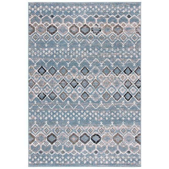 Safavieh Amsterdam Gladwin Geometric Area Rug, Blue/Ivory, 5'1" x 7'6"