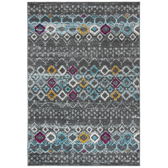 Safavieh Amsterdam Gladwin Geometric Area Rug, Dark Grey/Ivory, 2'3" x 4'