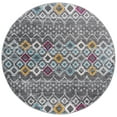thumbnail image 1 of Safavieh Amsterdam Gladwin Geometric Area Rug, Dark Grey/Ivory, 3' x 3' Round, 1 of 7
