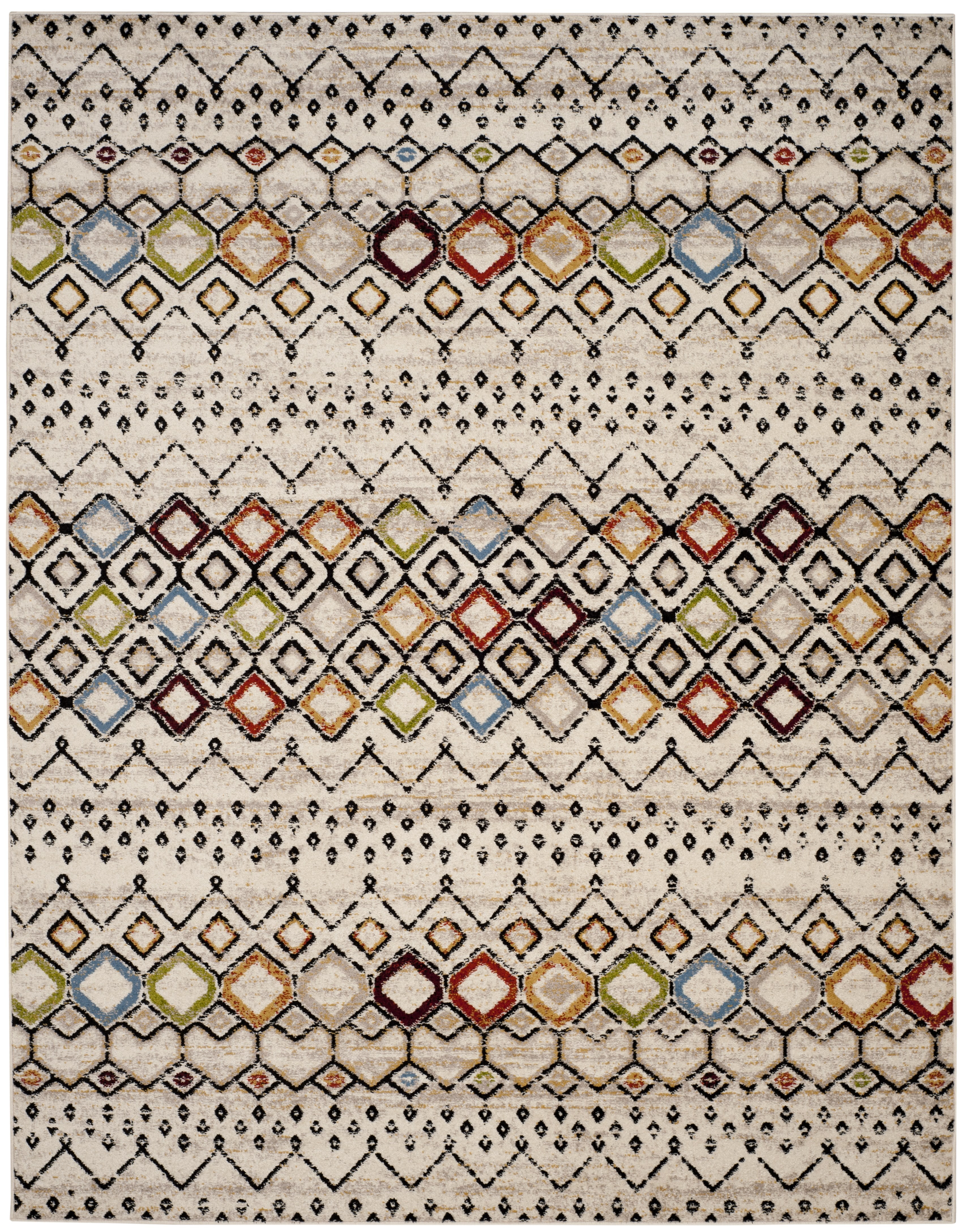 Safavieh Amsterdam Gladwin Geometric Area Rug, Ivory/Multi, 10' x 14'