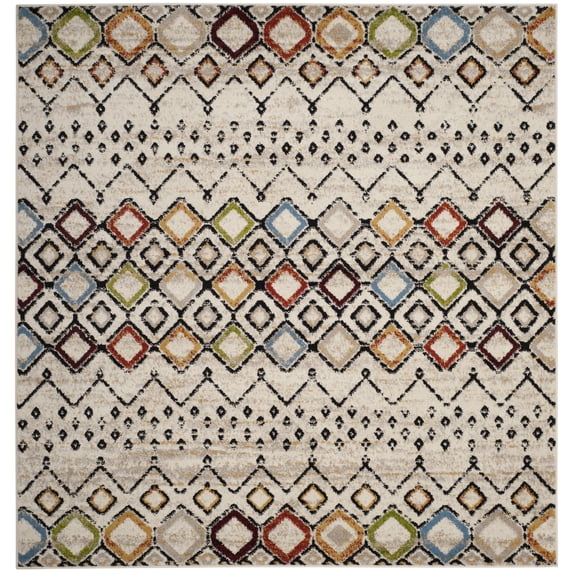 Safavieh Amsterdam Gladwin Geometric Area Rug, Ivory/Multi, 12' x 12' Square