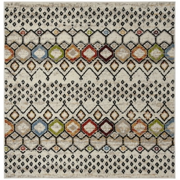 Safavieh Amsterdam Gladwin Geometric Area Rug, Ivory/Multi, 4' x 4' Square