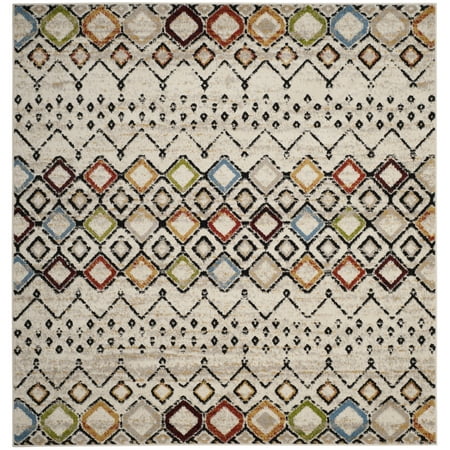 Safavieh Amsterdam Gladwin Geometric Area Rug, Ivory/Multi, 8' x 8' Square