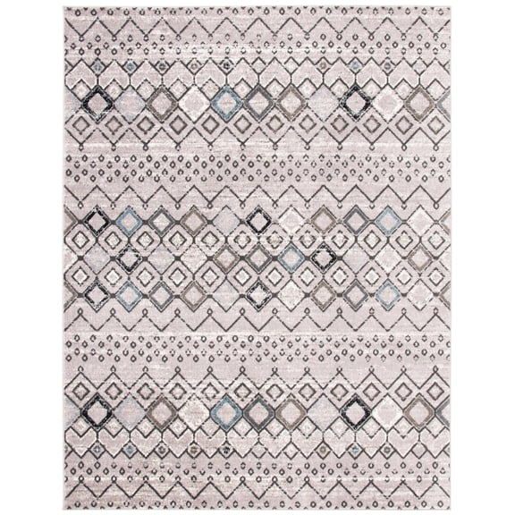 Safavieh Amsterdam Gladwin Geometric Area Rug, Light Gray/Brown, 9' x 12'