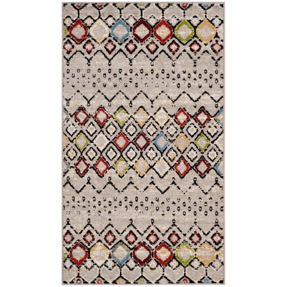 Safavieh Amsterdam Gladwin Geometric Area Rug, Light Grey/Multi, 2'3" x 4'