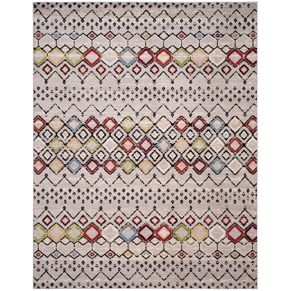 Safavieh Amsterdam Gladwin Geometric Area Rug, Light Grey/Multi, 8' x 10'