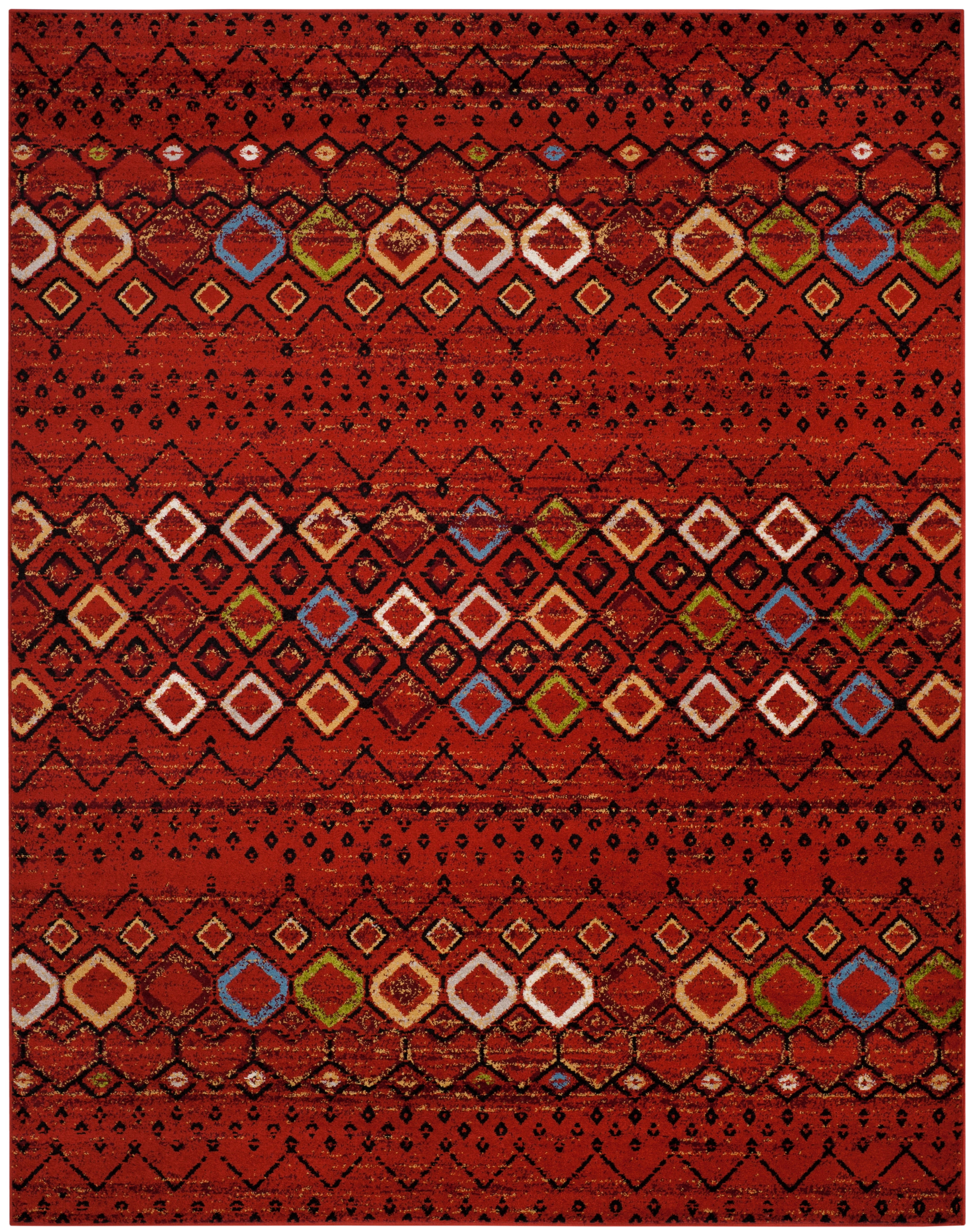 Safavieh Amsterdam Gladwin Geometric Area Rug, Terracotta/Multi, 10' x 14'