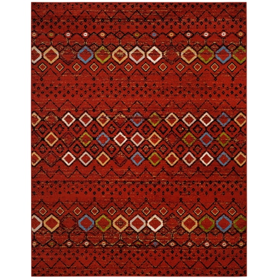 Safavieh Amsterdam Gladwin Geometric Area Rug, Terracotta/Multi, 11' x 15'