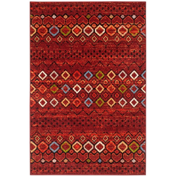 Safavieh Amsterdam Gladwin Geometric Area Rug, Terracotta/Multi, 4' x 6'