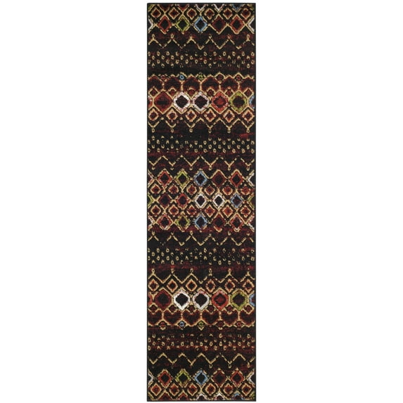 Safavieh Amsterdam Gladwin Geometric Runner Rug, Black/Multi, 2'3" x 10'