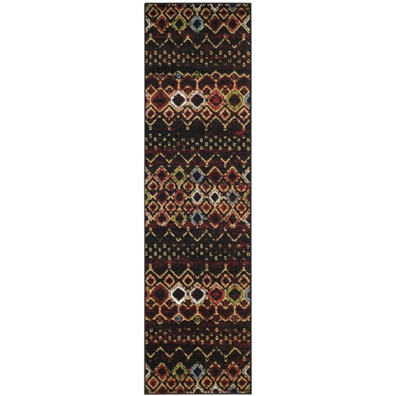 Safavieh Amsterdam Gladwin Geometric Runner Rug, Black/Multi, 2'3" x 10'