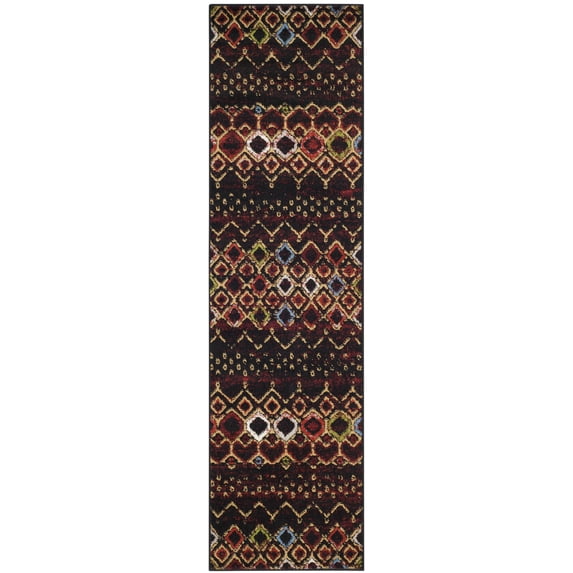 Safavieh Amsterdam Gladwin Geometric Runner Rug, Black/Multi, 2'3" x 16'