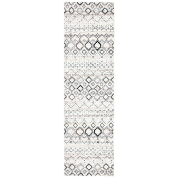 Safavieh Amsterdam Gladwin Geometric Runner Rug, Ivory/Grey, 2'3" x 10'