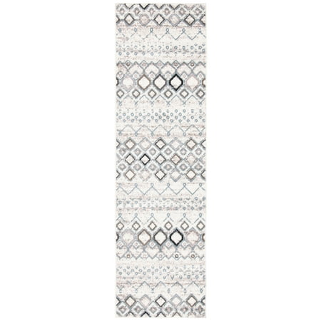 Safavieh Amsterdam Gladwin Geometric Runner Rug, Ivory/Grey, 2'3" x 20'
