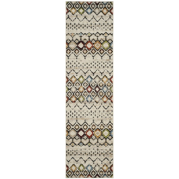 Safavieh Amsterdam Gladwin Geometric Runner Rug, Ivory/Multi, 2'3" x 22'