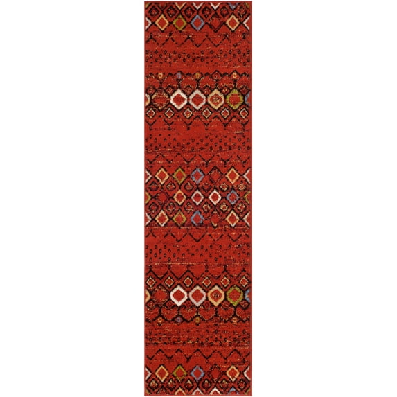 Safavieh Amsterdam Gladwin Geometric Runner Rug, Terracotta/Multi, 2'3" x 16'