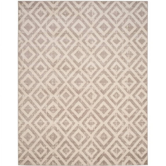 SAFAVIEH Amsterdam Duncan Geometric Area Rug, Ivory/Mauve, 8' x 10'
