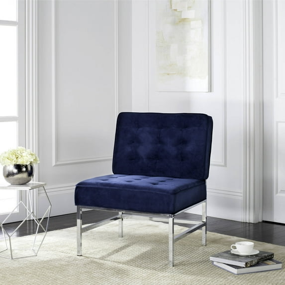 Safavieh Ansel Modern Tufted Chrome Accent Chair, Multiple Colors
